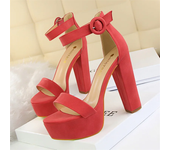 Nueva moda, Sandalias de tacón alto con plataforma para mujer, cómodas y sencillas, zapatos de tacón con punta abierta para fiesta y boda, zapatos adelgazantes con hebilla