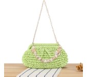 Crossbody bag in stylish candy colors, woven for everyday beach vacations.