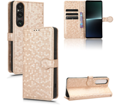 For Sony Xperia 1 V 1 10 5 ivivxqdq62 / B xq - dq72 corrugado ranura tarjeta billetera carcasa protectora etui de cuero ant