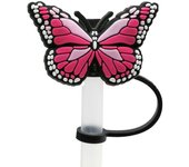 Silicone Straw Plug Cute Splash Proof Cartoon Butterfly Drinking Dustproof Cap Airtight Reusable Straw Topper Cup Accessories