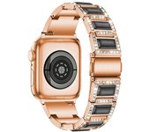 Correas De Acero Inoxidable Con Diamantes En Cymophanite Para iWatch 7/ 6/5/4/3/2/1/SE