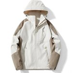 Men's hooded raincoat, waterproof, windbreaker with pockets