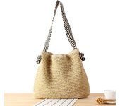 Estilo marino versátil cuerda de papel bolsa trenzada correa de hombro anudada nicho de vacaciones bolsa trenzada bolsa de playa