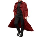 Chaqueta larga hombre, moda, abrigo de estilo, resistente al viento