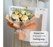 Finished Knitted Flowers Sunflower Graduation Bouquet Crochet Bouquet Creative Knitted Flowers Birthday Handmade gift