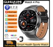 GPS Rastreador Reloj inteligente Para Hombre Para Watch 4 Pro 1,53 inch AMOLED HD Pantalla,llamada bluetooth,NFC, impermeable, azúcar en sangre, frecuencia cardíaca, Fitness Smartwatch