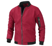 Bomber Jacket Men's Spring and Autumn Casual All-match Slim Stand Collar Baseball Jacket Large Size Jacket Tactical Outdoor Windproof Work