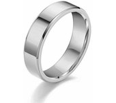 4Mm6mm8mm anillo liso anillo brillante doble biselado, anillo de acero de titanio de acero inoxidable joyería de mano europea y americana