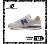 Leten 【Official flagship store】 NB 574 Men's and women's sports casual shoes grayish blue Work shoes