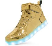 Kids High-top Lights Up Shoes USB Charger Basket LED Children Shoes Trendy Kids Luminous Sneakers Sports Tennis Shoes