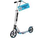 HUDORA BigWheel Scooter 205 I Scooter Robusto de Aluminio I Scooter Urbano Regulable en Altura y Plegable I Scooter para niños y Adultos de hasta 100 kg I Scooter a Pedales con Pata de Cabra