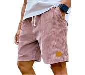 Novedad de verano para hombre, pantalones cortos de pana, pantalones cortos holgados con bordado de logotipo, pantalones cortos informales para hombre, pantalones cortos deportivos con cintura elástica