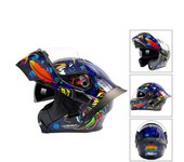 Casco integral moto mujer aire libre modular hombre MX Carreras de Locomotora