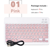 Spanish Russian Arabic Korean Portable 10 inch Wireless Keyboard and Keyboard set For iPad Samsung Tablet Laptop IOS Android