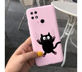 For Redmi 10C Case Redmi 10a Cover Couple Heart Cartoon Cute Cat Liquid Silicone Bumper On Xiaomi Redmi 10a Redmi10c NFC Cases