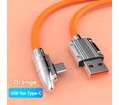 6A 120W 90° Elbow Super Fast Charge Cable USB To TypeC/iPhone PD Type-C/iPhone Metal Liquid Silicone Charger Data Line 1/1.5/2M