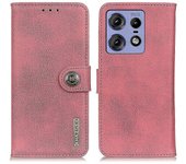 For Motorola Edge 50 Pro 5G Case Scratch-Proof Leather Cowhide Texture Phone Cover