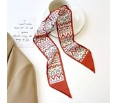 88x 7cm Wrap Poly Silk Slip Twill Y Narrow Edge perfume Small Long Scarf Design