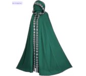 Capa con capucha medieval renacentista de 5 colores, disfraces de Halloween, cosplay, películas y televisión