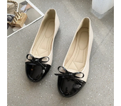 Zapatos planos de bailarina para mujer, mocasines cómodos antideslizantes para mujer, zapatos planos de cuero con lazo elegante, zapatos individuales para mujer, zapatos para madre