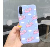 For Samsung A7 2018 Case Beautiful Sunflowers Couple Heart Back Case For Samsung Galaxy A7 2018 SM-A750F Candy Matte Cases