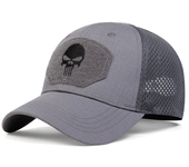 Gorra táctica de calavera , visera ajustable y transpirable para camionero, gorra de malla para caza, senderismo, gorras de béisbol Snapback