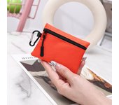 Monedero informal de tela de buey de estilo coreano, monedero con cremallera de Color sólido, bolso para artículos pequeños, tarjetero, cartera, bolsa de almacenamiento de tarjetas de viaje
