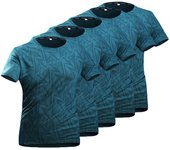 Pack 5 Camisetas de hombre deporte de verano manga corta rápido seco alto elástico ligero transpirable fitness running baloncesto camiseta