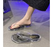 Casual Transparent Flip Flops Slippers Anti Slip Summer Platform Flip Flops Beachwear Out Wear Slides Sandals Beach