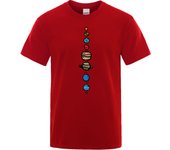 Nine Planets Mens T-Shirt Universe Solar System Men Tops Brand Short Sleeves O-Neck T Shirt Planets Colour Vintage Tee Shirt