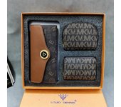 2024 New Vintage Purse Ladies Large Capacity d buckle Multi-card Multi-function triple Fold Handheld Bag 3-piece gift Box for the holidays