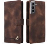 Para Samsung Galaxy S21 Fe Ultra Plus Solapa Magnética Para La Carcasa De La Billetera De La Ranura De La Tarjeta De Visita