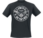 Lynyrd Skynyrd Black Freebird `73 Wings Hombre Camiseta Negro M, 100% algodón, Regular