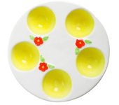 Reusable Cute Egg Tray Ceramic Cartoon Egg Holder Chick Design Home Decor Egg Storage Compartments Egg Tool