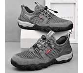 Zapatos De Senderismo Suaves Para Hombre, Zapatillas De Deporte De Malla Transpirable De Verano, Calzado De Caminata Negro Claro, Zapatos Para Caminar, Zapatos Para Exteriores, Zapatos De Escalada Para Hombre