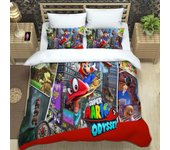 Japanese Games Super Mario Pattern Quilt Cover With Pillowcases Microfiber 3D Digital Printed Bedding Set Twin Full Queen King