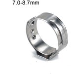 10Pcs 5.3-31mm Hose Clamp Assortment Kit Single Ear Stepless Pipe Clip 304 Stainless Steel Fixed Pipe Hoop Fuel Tube Water Pipe