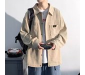 Chaqueta de camisa de manga larga de pana para hombre primavera y otoño delgada 2024 nueva camisa estilo de Hong Kong ropa casual de marca de moda