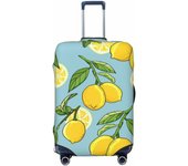 Lavender Glitter Foil Stripes Luggage Cover Washable Elasticated Luggage Covers for Suitcase tsa Approved Stylish Dust and Scratch Resistant Luggage Case Protector for Kids and Adults-Lemon2