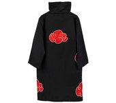 Naruto Akatsuki Cloak Anime Costume Set Itachi Robe with Headband Ring Halloween Carnival Cosplay Party Long Kimono