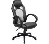 Racing Silla de Escritorio de Oficina Ergonómica Regulable con Ruedas, Azul, 79 x 65 x 33 cm