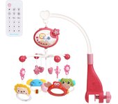 Sonajero Móvil para Cuna de Bebé de 0-12 Més Proyector Musical Giratorio Infantil Campana de Cama