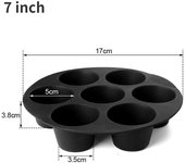 7 Cups Airfryer Silicone Muffin Pan Cupcake Mold for 3.5 to 5.8 L Air Fryer Accessories Non Stick Mini Cake Mould