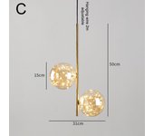 Lámpara Colgante Moderna Y Simple De Cielo Estrellado Lámpara De Techo Para Dormitorio Con Corona De Cristal