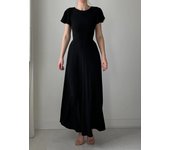 Lotus leaf sleeve French women's high-end mid length dress, 2025 spring/summer new dress