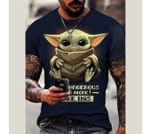 Yoda Baby 3D Printed Plus-size Men's and Women's T-shirt Casual Round Neck Sports Breathable Quick Drying Short Sleeve