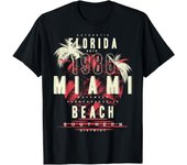 Authentic Florida Estd. 1986 Miami Summerparadise Beach T-Shirt Men's Tee