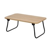 Mesa plegable de desayuno multiusos, 53x30x22 cm, de madera y acero, bandeja para cama, sofá, ordenador portátil, mesita auxiliar, mesas plegables portátiles, estilo industrial, multifunción