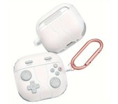 Silicone Protective Case for 2024 AirPods 4, Game Controller Design, Anti-Lost Carabiner Included, Shockproof Cover for Earphone