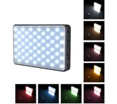 PULUZ 2500K / 9000K 120 LEDs Live Broadcast Video LED Light Photography Beauty Selfie Fill Light with Switchable 6 Colors Filters (Black)